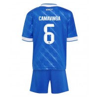 Stroje piłkarskie Real Madrid Eduardo Camavinga #6 Koszulka Trzeciej dla dzieci 2025-26 Krótki Rękaw (+ szorty)